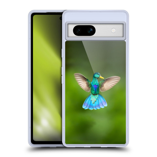 Pixelmated Animals Surreal Wildlife Quaking Bird Soft Gel Case for Google Pixel 7a