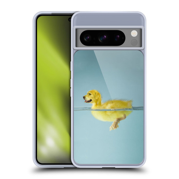 Pixelmated Animals Surreal Wildlife Dog Duck Soft Gel Case for Google Pixel 8 Pro