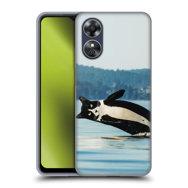 Pixelmated Animals Surreal Wildlife Orcat Soft Gel Case for OPPO A17