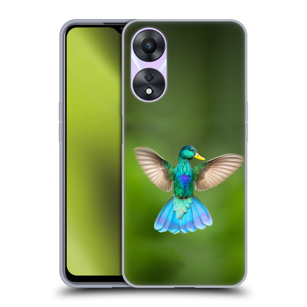 Pixelmated Animals Surreal Wildlife Quaking Bird Soft Gel Case for OPPO A78 5G