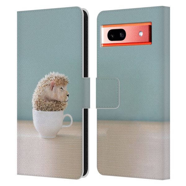 Pixelmated Animals Surreal Pets Lionhog Leather Book Wallet Case Cover For Google Pixel 7a