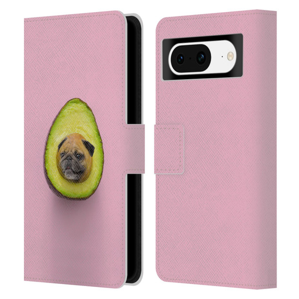 Pixelmated Animals Surreal Pets Pugacado Leather Book Wallet Case Cover For Google Pixel 8