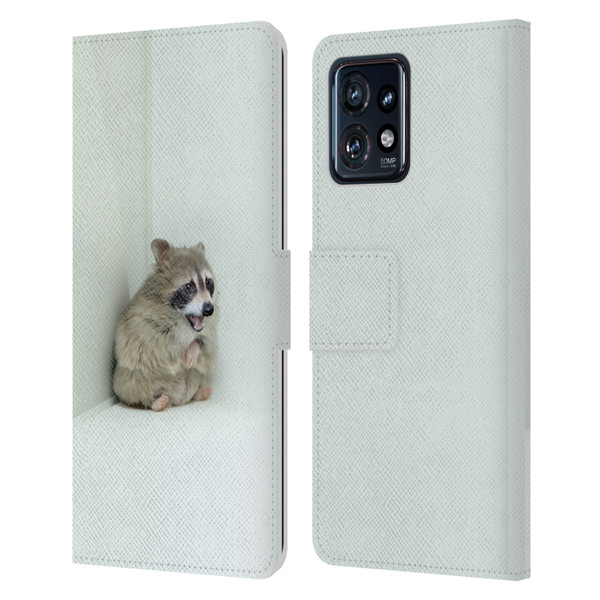 Pixelmated Animals Surreal Wildlife Hamster Raccoon Leather Book Wallet Case Cover For Motorola Moto Edge 40 Pro
