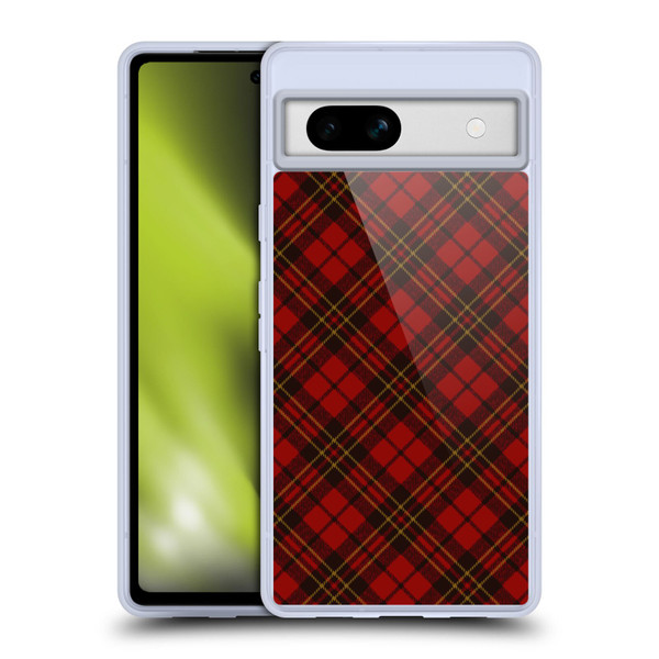 PLdesign Christmas Red Tartan Soft Gel Case for Google Pixel 7a