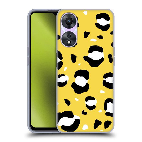 Grace Illustration Animal Prints Yellow Leopard Soft Gel Case for OPPO A78 4G