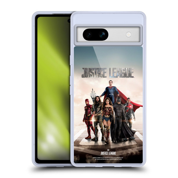 Justice League Movie Character Posters Group Soft Gel Case for Google Pixel 7a