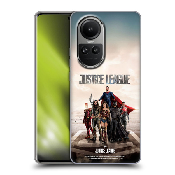 Justice League Movie Character Posters Group Soft Gel Case for OPPO Reno10 5G / Reno10 Pro 5G
