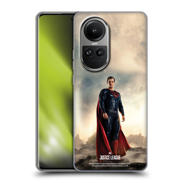 Justice League Movie Character Posters Superman Soft Gel Case for OPPO Reno10 5G / Reno10 Pro 5G