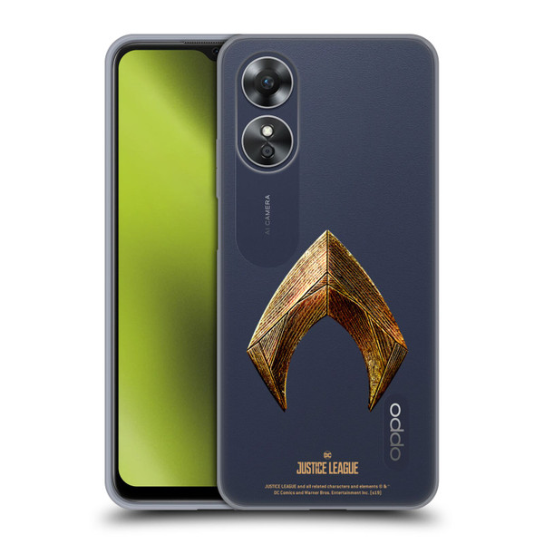 Justice League Movie Logos Aquaman Soft Gel Case for OPPO A17