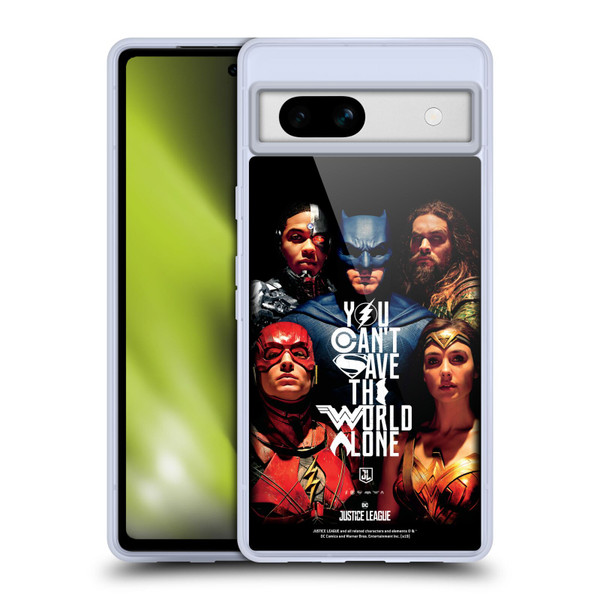 Justice League Movie Posters You Can't Save Soft Gel Case for Google Pixel 7a
