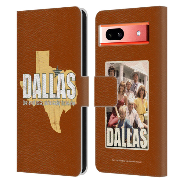 Dallas: Television Series Graphics Quote Leather Book Wallet Case Cover For Google Pixel 7a