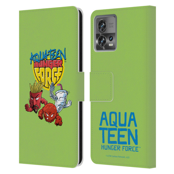 Aqua Teen Hunger Force Graphics Group Leather Book Wallet Case Cover For Motorola Moto Edge 30 Fusion