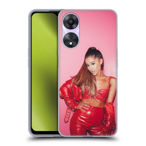 Ariana Grande Dangerous Woman Red Leather Soft Gel Case for OPPO A78 5G