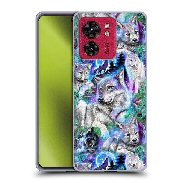 Sheena Pike Animals Daydream Galaxy Wolves Soft Gel Case for Motorola Moto Edge 40