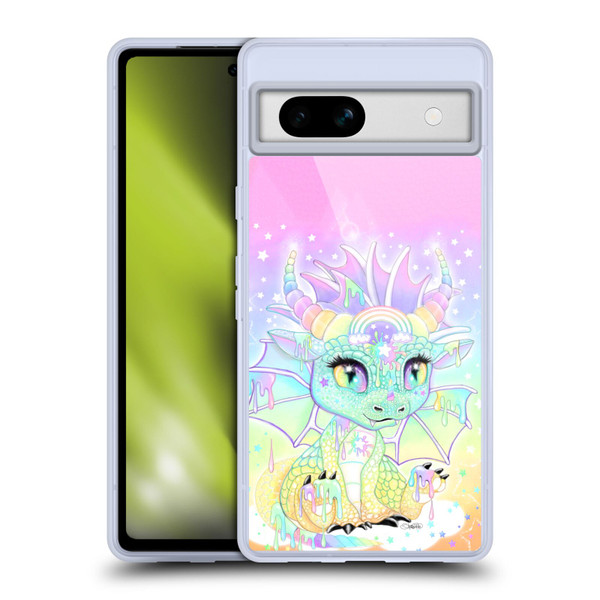 Sheena Pike Dragons Sweet Pastel Lil Dragonz Soft Gel Case for Google Pixel 7a