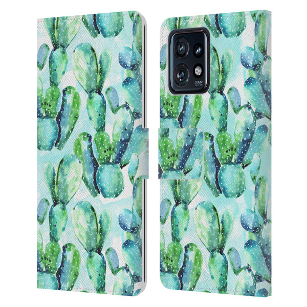 Mark Ashkenazi Banana Life Cactus Leather Book Wallet Case Cover For Motorola Moto Edge 40 Pro