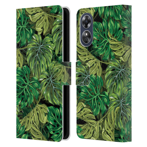 Mark Ashkenazi Banana Life Tropical Haven Leather Book Wallet Case Cover For OPPO A17