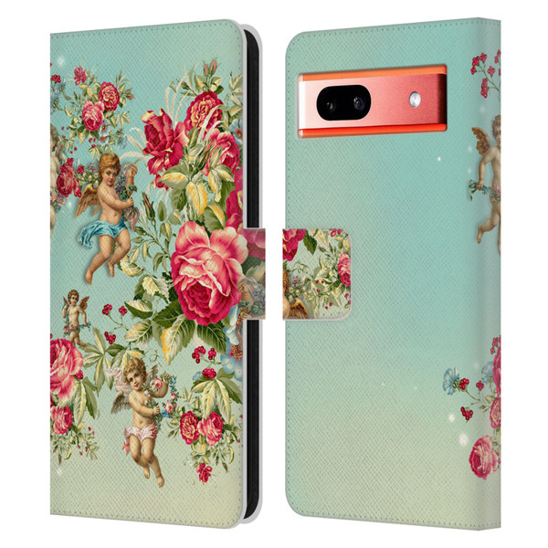Mark Ashkenazi Florals Roses Leather Book Wallet Case Cover For Google Pixel 7a