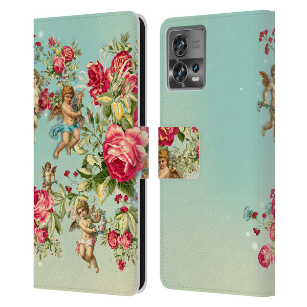 Mark Ashkenazi Florals Roses Leather Book Wallet Case Cover For Motorola Moto Edge 30 Fusion