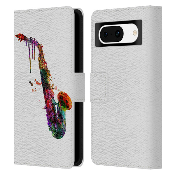 Mark Ashkenazi Music Saxophone Leather Book Wallet Case Cover For Google Pixel 8