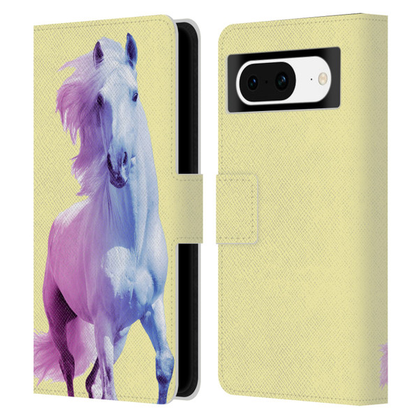 Mark Ashkenazi Pastel Potraits Yellow Horse Leather Book Wallet Case Cover For Google Pixel 8