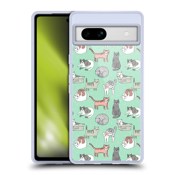 Andrea Lauren Design Animals Cats Soft Gel Case for Google Pixel 7a