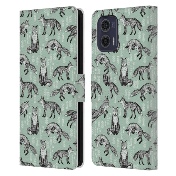 Andrea Lauren Design Animals Fox Leather Book Wallet Case Cover For Motorola Moto G73 5G