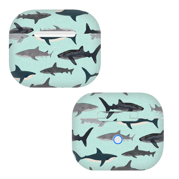 Andrea Lauren Design Art Mix Sharks Vinyl Sticker Skin Decal Cover for Apple AirPods 3 3rd Gen Charging Case
