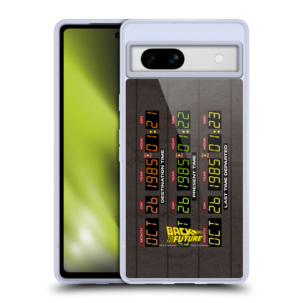 Back to the Future I Graphics Time Circuits Soft Gel Case for Google Pixel 7a