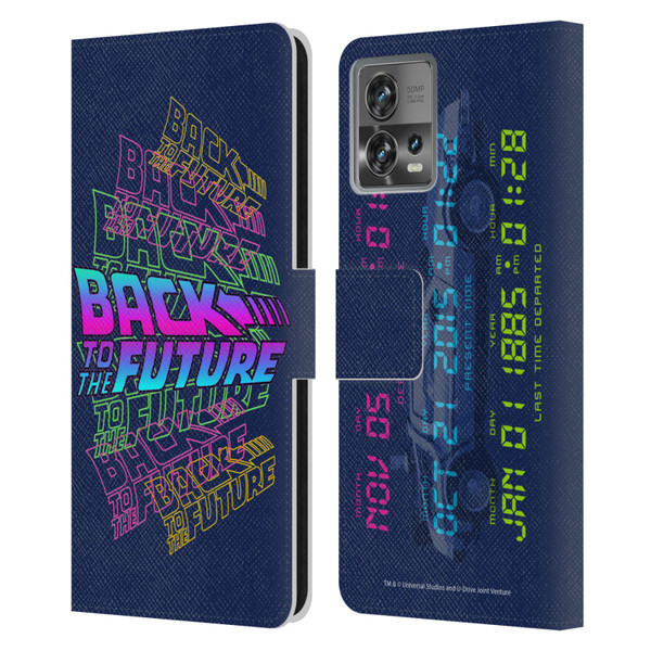 Back to the Future I Composed Art Logo Leather Book Wallet Case Cover For Motorola Moto Edge 30 Fusion