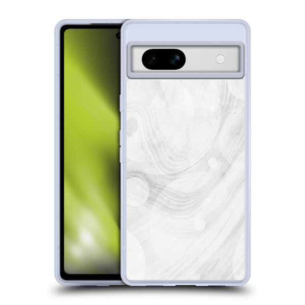 Alyn Spiller Marble White Soft Gel Case for Google Pixel 7a