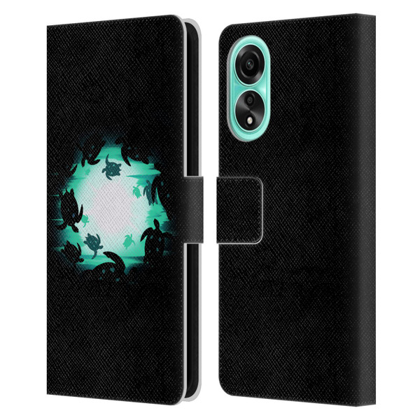 Alyn Spiller Animal Art Turtles Leather Book Wallet Case Cover For OPPO A78 4G