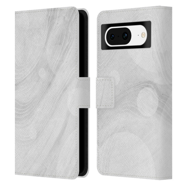 Alyn Spiller Marble White Leather Book Wallet Case Cover For Google Pixel 8