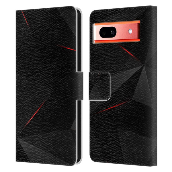 Alyn Spiller Tectonic Red Leather Book Wallet Case Cover For Google Pixel 7a