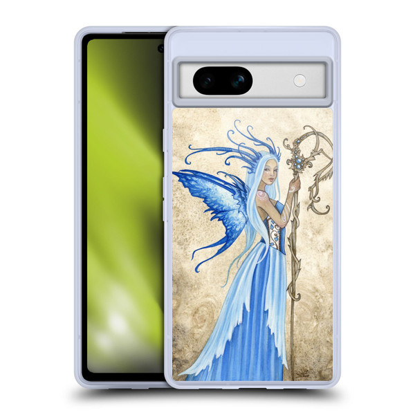 Amy Brown Elemental Fairies Blue Goddess Soft Gel Case for Google Pixel 7a