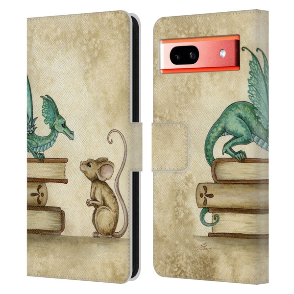 Amy Brown Folklore Curious Encounter Leather Book Wallet Case Cover For Google Pixel 7a