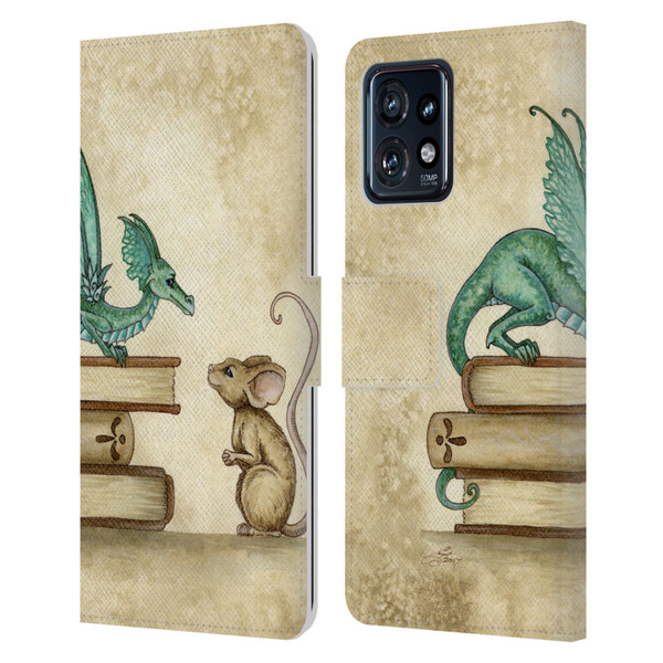 Amy Brown Folklore Curious Encounter Leather Book Wallet Case Cover For Motorola Moto Edge 40 Pro