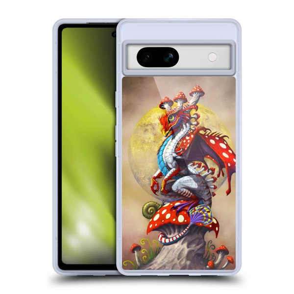 Stanley Morrison Dragons 3 Mushroom Garden Soft Gel Case for Google Pixel 7a