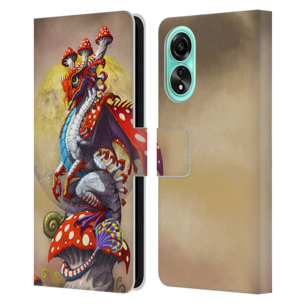 Stanley Morrison Dragons 3 Mushroom Garden Leather Book Wallet Case Cover For OPPO A78 4G