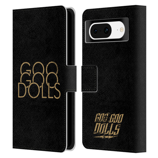 Goo Goo Dolls Graphics Stacked Gold Leather Book Wallet Case Cover For Google Pixel 8