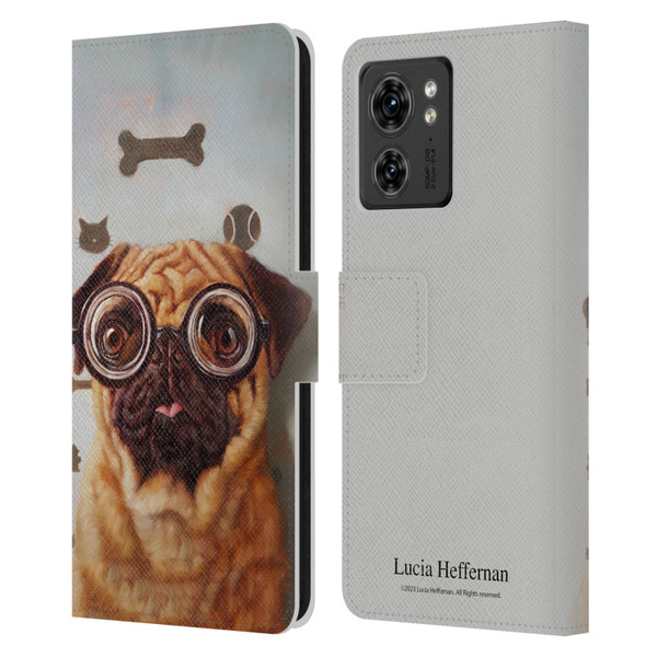 Lucia Heffernan Art Canine Eye Exam Leather Book Wallet Case Cover For Motorola Moto Edge 40