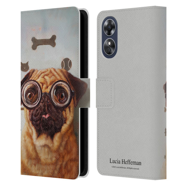 Lucia Heffernan Art Canine Eye Exam Leather Book Wallet Case Cover For OPPO A17