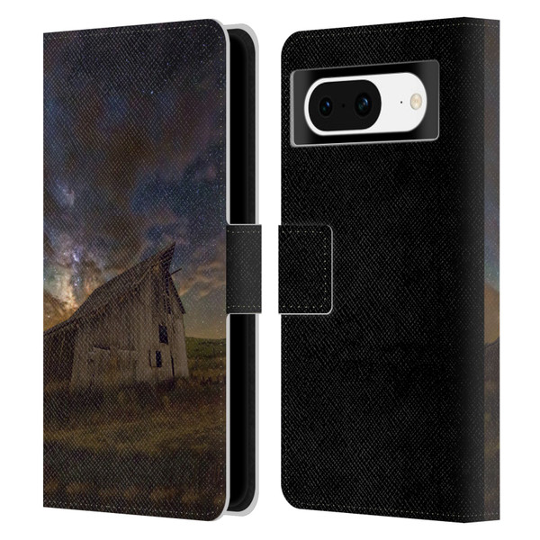 Royce Bair Nightscapes Bear Lake Old Barn Leather Book Wallet Case Cover For Google Pixel 8