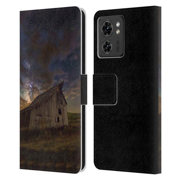 Royce Bair Nightscapes Bear Lake Old Barn Leather Book Wallet Case Cover For Motorola Moto Edge 40