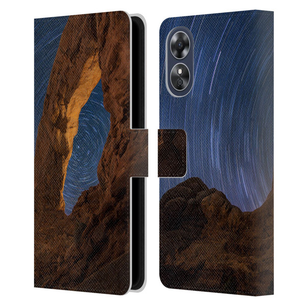 Royce Bair Nightscapes Star Trails Leather Book Wallet Case Cover For OPPO A17