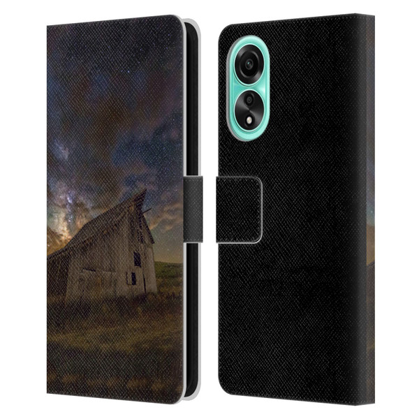Royce Bair Nightscapes Bear Lake Old Barn Leather Book Wallet Case Cover For OPPO A78 5G