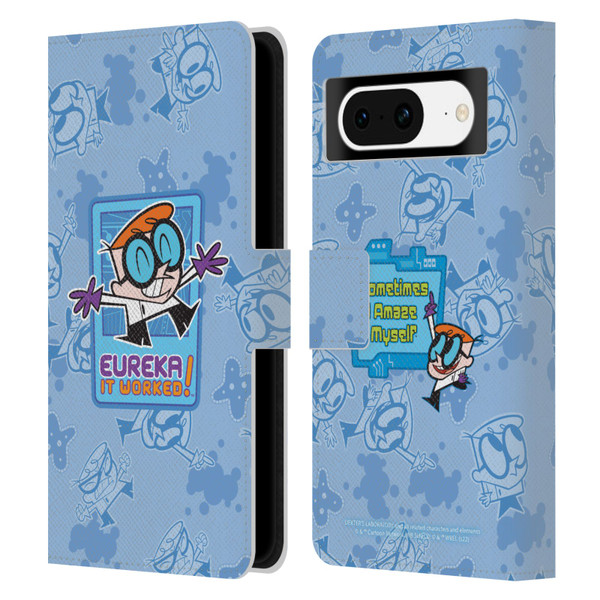 Dexter's Laboratory Graphics It Worked Leather Book Wallet Case Cover For Google Pixel 8