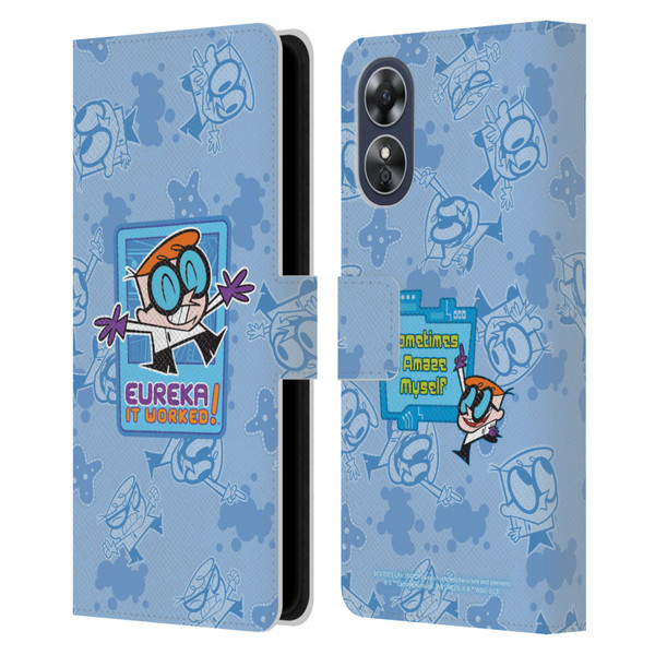 Dexter's Laboratory Graphics It Worked Leather Book Wallet Case Cover For OPPO A17