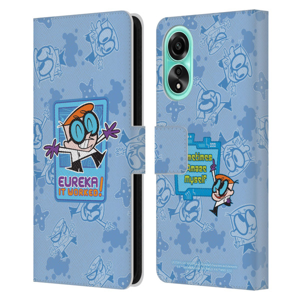 Dexter's Laboratory Graphics It Worked Leather Book Wallet Case Cover For OPPO A78 4G