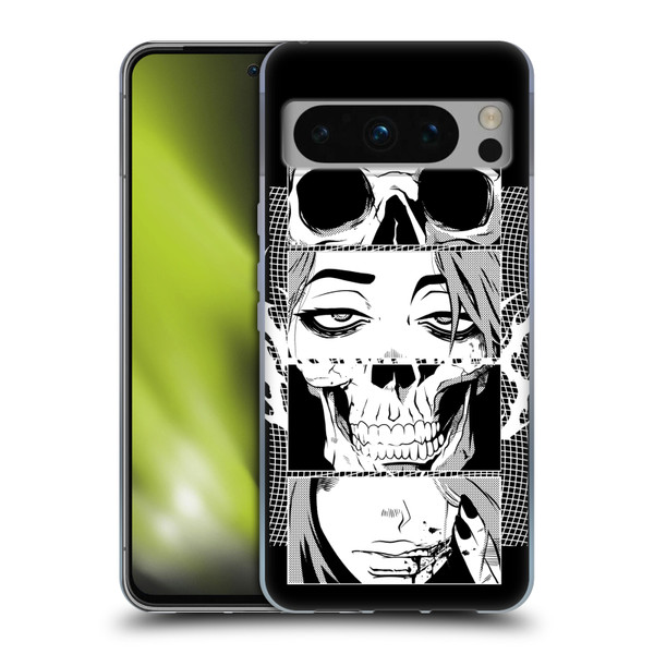 Zombie Makeout Club Art Skull Collage Soft Gel Case for Google Pixel 8 Pro